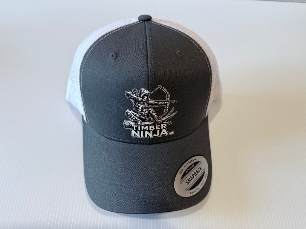 Gray & White Snap Back Trucker Hat